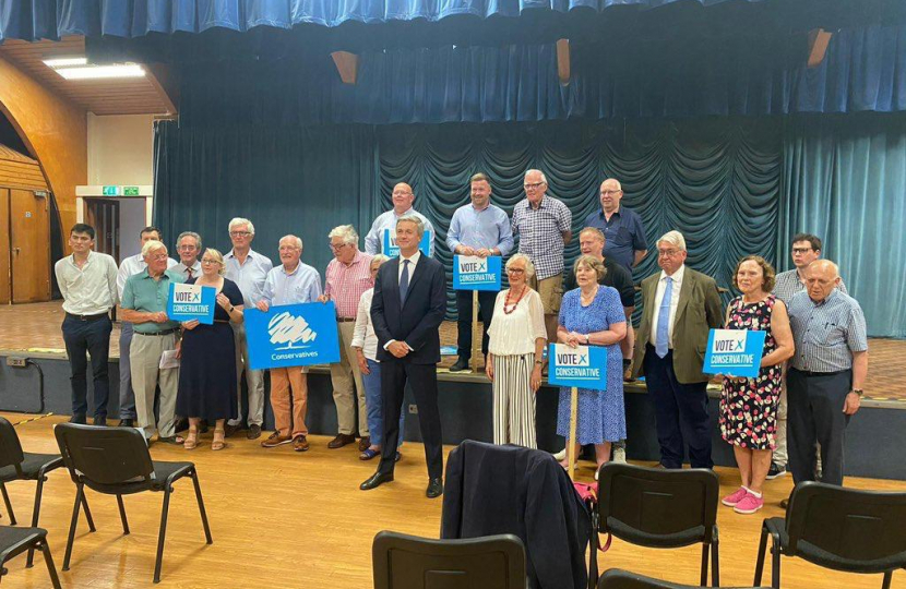 Rupert Harrison and Bicetser & Woodstock Conservatives at the selection meeting